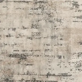 4' Beige and Gray Square Abstract Power Loom Area Rug