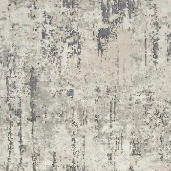 4' X 6' Gray and Ivory Abstract Power Loom Area Rug