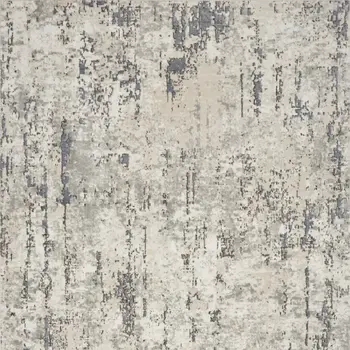 4' X 6' Gray and Ivory Abstract Power Loom Area Rug