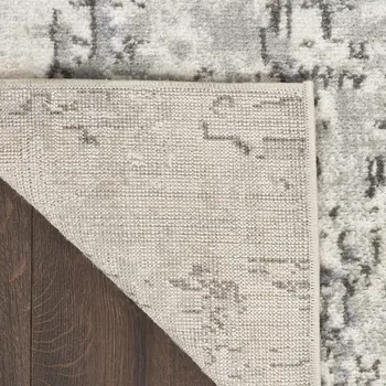 4' X 6' Gray and Ivory Abstract Power Loom Area Rug