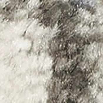8' Ivory Blue And Gray Abstract Runner Rug