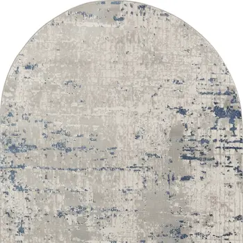 5' X 8' Gray and Ivory Abstract Power Loom Area Rug