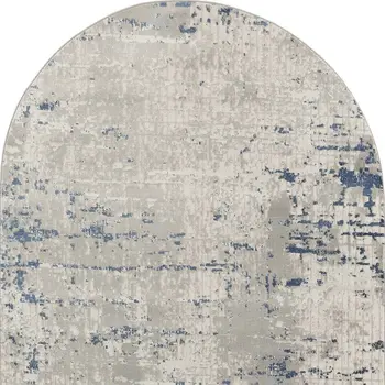 5' X 8' Gray and Ivory Abstract Power Loom Area Rug