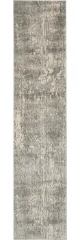 10' Beige And Gray Abstract Runner Rug