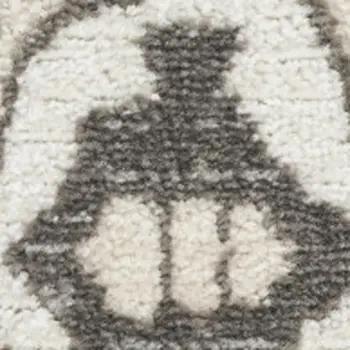 8' Gray And Ivory Medallion Distressed Runner Rug