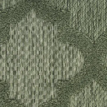 6' X 9' Dark Green And Light Green Trellis Indoor Outdoor Area Rug
