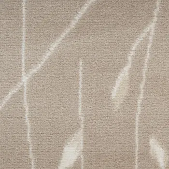 8' Beige Floral Runner Rug