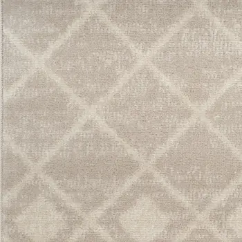 8' Beige And Ivory Moroccan Runner Rug