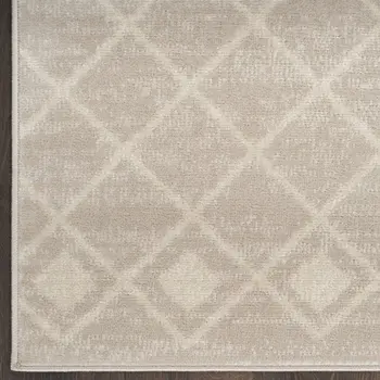 8' Beige And Ivory Moroccan Runner Rug