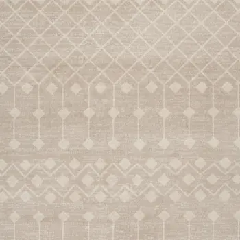 8' X 10' Beige and Ivory Moroccan Power Loom Area Rug