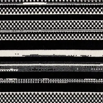 8' Black Striped Runner Rug