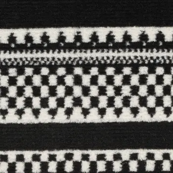8' Black Striped Runner Rug