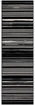 8' Black Striped Runner Rug