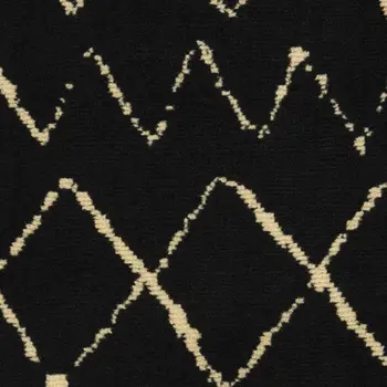 8' X 10' Black and Ivory Abstract Power Loom Distressed Area Rug