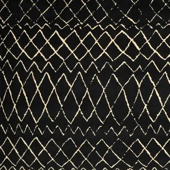 8' X 10' Black and Ivory Abstract Power Loom Distressed Area Rug