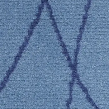 4' X 6' Blue and Beige Floral Power Loom Area Rug