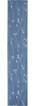 12' Blue And Ivory Floral Vines Runner Rug