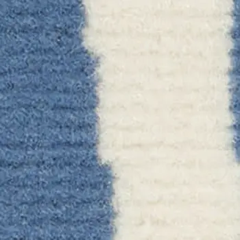 10' Ivory Blue And Gray Geometric Runner Rug