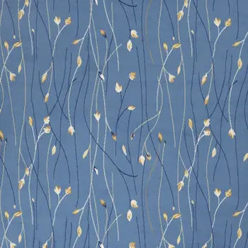 8' X 10' Blue and Beige Floral Power Loom Area Rug