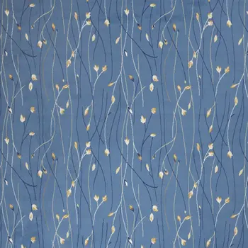 8' X 10' Blue and Beige Floral Power Loom Area Rug