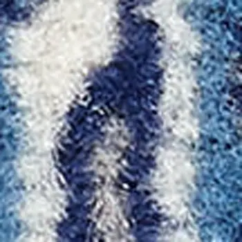 6' X 9' Blue and Beige Floral Power Loom Area Rug