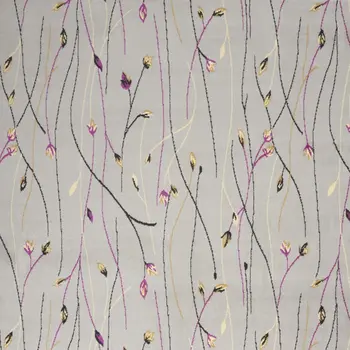 4' X 6' Gray and Pink Floral Power Loom Area Rug