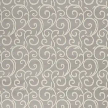 7' X 10' Gray and Ivory Floral Vines Power Loom Area Rug