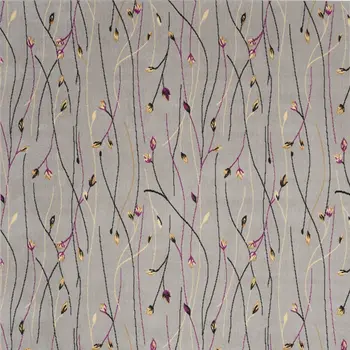 7' X 10' Gray and Pink Floral Power Loom Area Rug