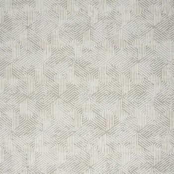 5' X 7' Gray and Ivory Geometric Power Loom Area Rug