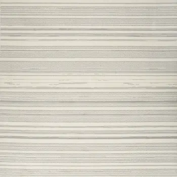 5' X 7' Gray and Ivory Striped Power Loom Distressed Area Rug