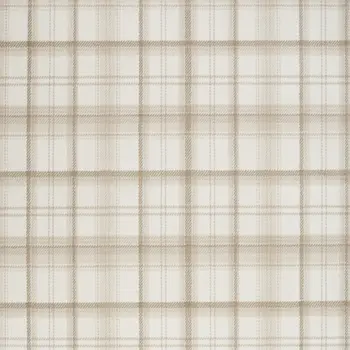 8' X 10' Beige and Ivory Plaid Power Loom Area Rug