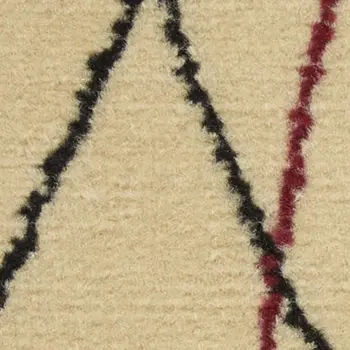 8' X 10' Beige and Black Floral Power Loom Area Rug