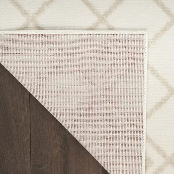 8' Beige And Ivory Moroccan Runner Rug