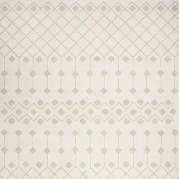 5' X 7' Beige and Ivory Moroccan Power Loom Area Rug