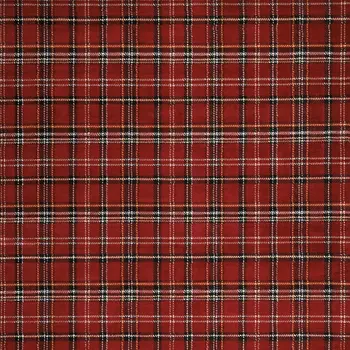 8' X 10' Red and Black Plaid Power Loom Area Rug