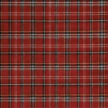 8' X 10' Red and Black Plaid Power Loom Area Rug