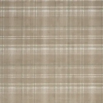 5' X 7' Brown and Ivory Plaid Non Skid Area Rug