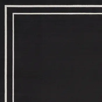 10' X 14' Black And Ivory Indoor Outdoor Area Rug