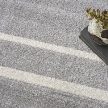 9' X 12' Gray And Ivory Indoor Outdoor Area Rug