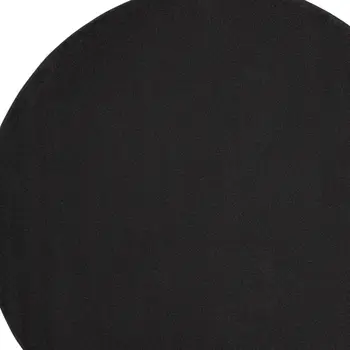 10' Black And Ivory Round Indoor Outdoor Area Rug