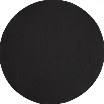 10' Black And Ivory Round Indoor Outdoor Area Rug