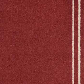 8' Brick Red And Ivory Indoor Outdoor Runner Rug