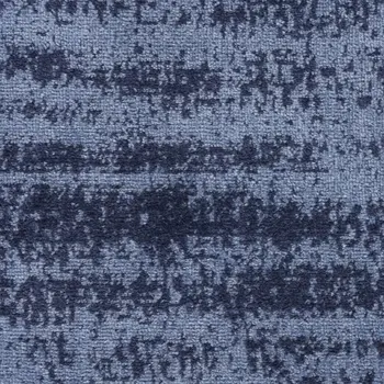 6' Denim Blue And Navy Blue Abstract Indoor Outdoor Runner Rug