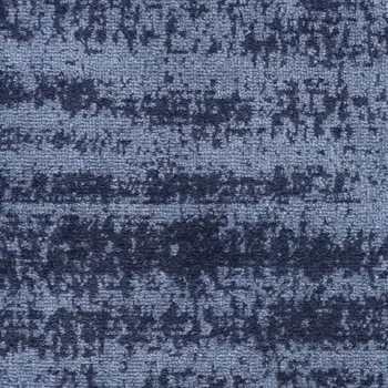 8' Denim Blue And Navy Blue Abstract Indoor Outdoor Runner Rug