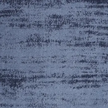 4' X 6' Denim Blue And Navy Blue Abstract Indoor Outdoor Area Rug