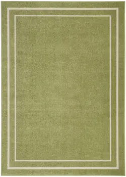 4' X 6' Green And Ivory Indoor Outdoor Area Rug