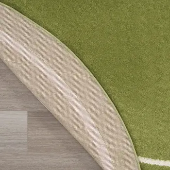8' Green And Ivory Round Indoor Outdoor Area Rug