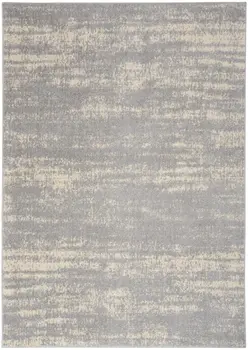 5' X 7' Gray And Beige Abstract Indoor Outdoor Area Rug