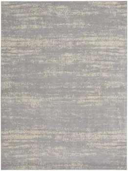 8' X 10' Gray And Beige Abstract Indoor Outdoor Area Rug