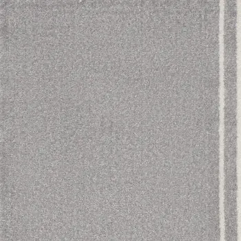 6' Gray And Ivory Indoor Outdoor Runner Rug